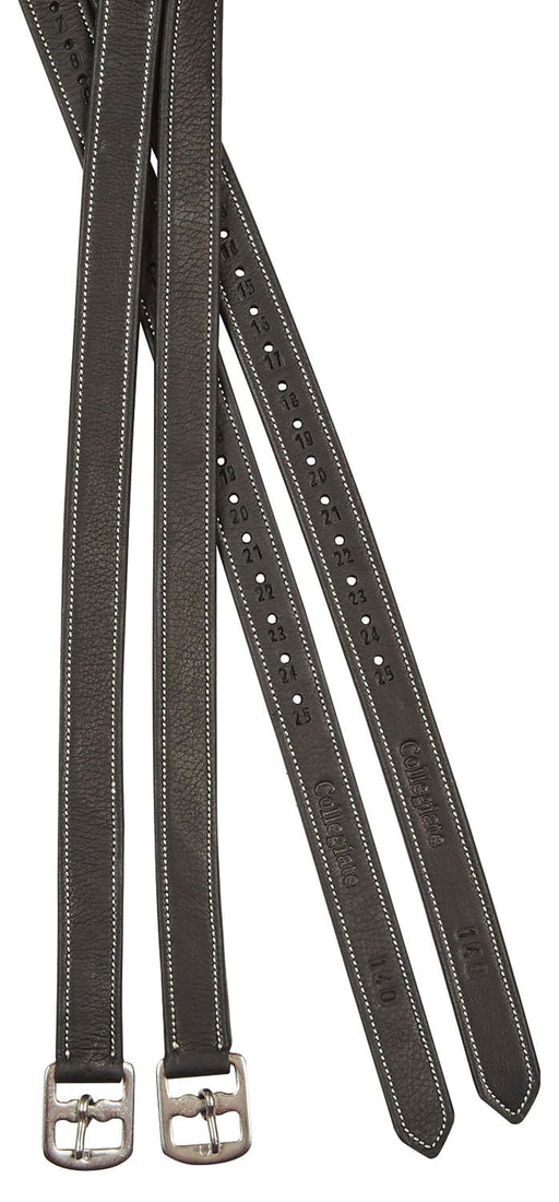 Collegiate Luxe Stirrup Leathers - 0V1R6 - Black - 63 in - 3
