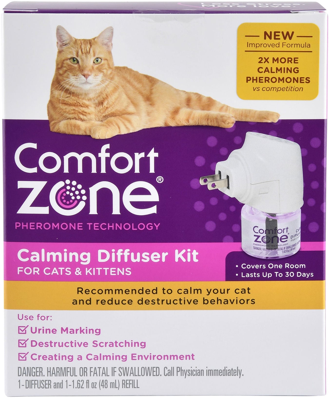 Comfort Zone Plug - In with Feliway - Jeffers - Animal & Pet Supplies > Pet Training Aids