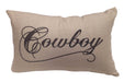 Cowboy 12 x 9 inch Linen Lumbar Pillow - Jeffers - Home Goods & Gifts > Blankets, Throws