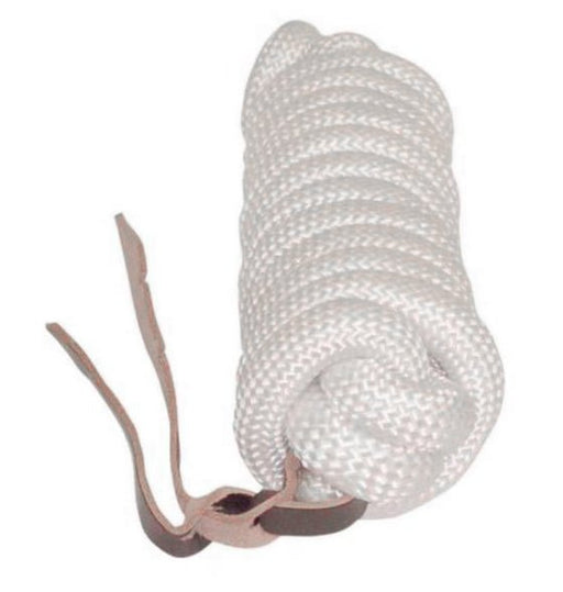 Cowboy Braided Cotton Rope Lead - MBTE - White - 5/8 x 10" - 1 - 1