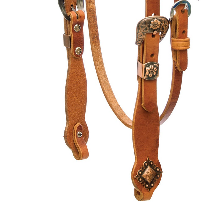 Berlin Leather Cowboy Culture Floral Buckle Headstall