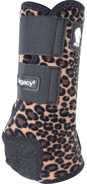 Classic Equine Legacy 2 Front Boots, Large - Cheetah  