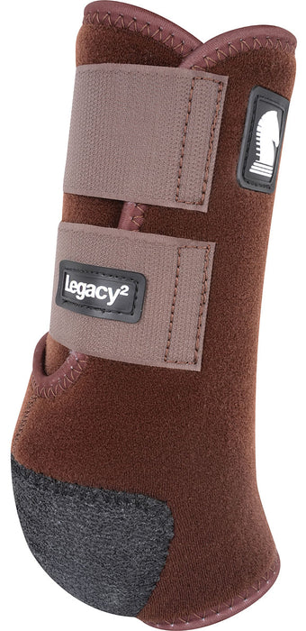 Classic Equine Legacy 2 Front Boots, Large - Chocolate  