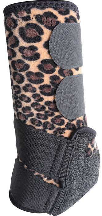 Classic Equine Legacy 2 Front Boots, Large - Cheetah  