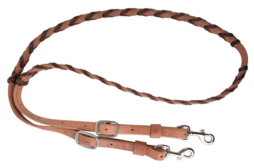 Latigo Leather Laced 5/8" Barrel Reins - Brown  