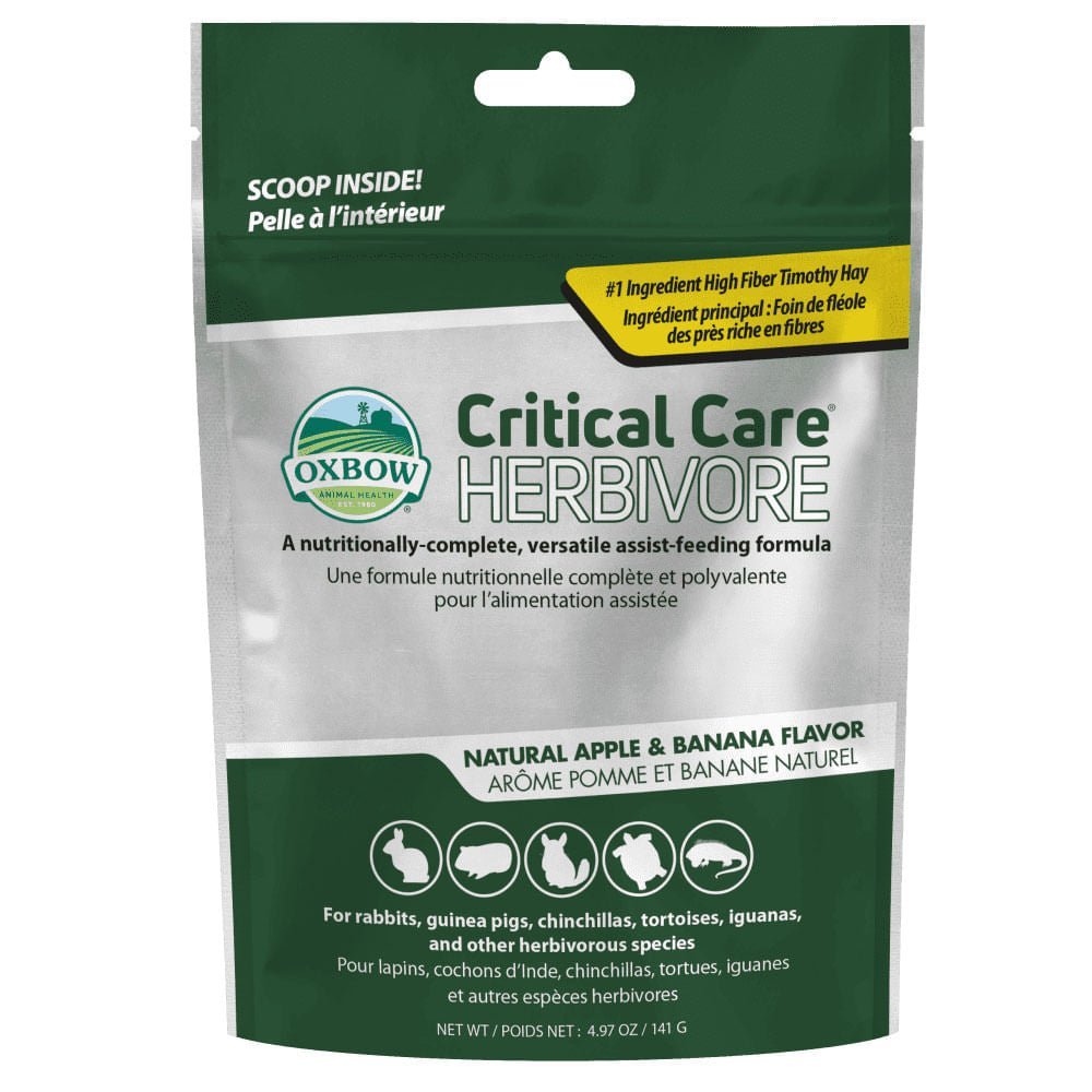 2袋 Oxbow Herbi Care 栄養補助食　アップル＆バナナ 141g Oxbow Critical Care Herbivore Diet, Apple Banana — Jeffers