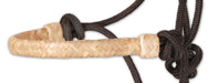 Classic Equine Braided Rawhide Nylon Rope Halter - Natural  