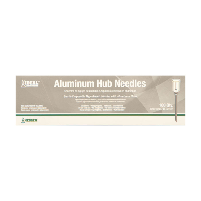 Ideal Aluminum Hub Needles, Boxes - 18 ga x 5/8" Alum Hub Needle (100)  