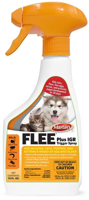 Martin's Flee Plus IGR Trigger Spray - Martin's Flee Plus IGR Trigger Spray, 16 oz  