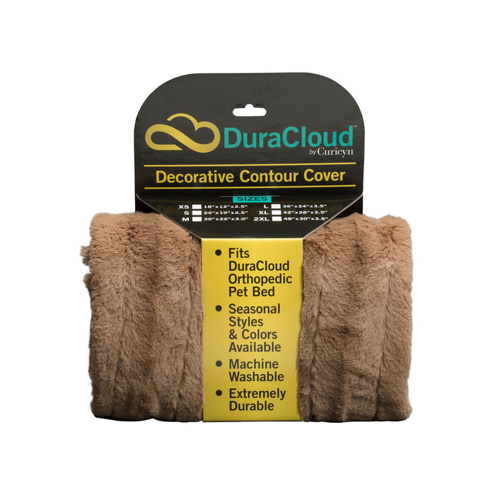 Replacement DuraCloud Solid Stripe Contour Cover - Mocha Medium 