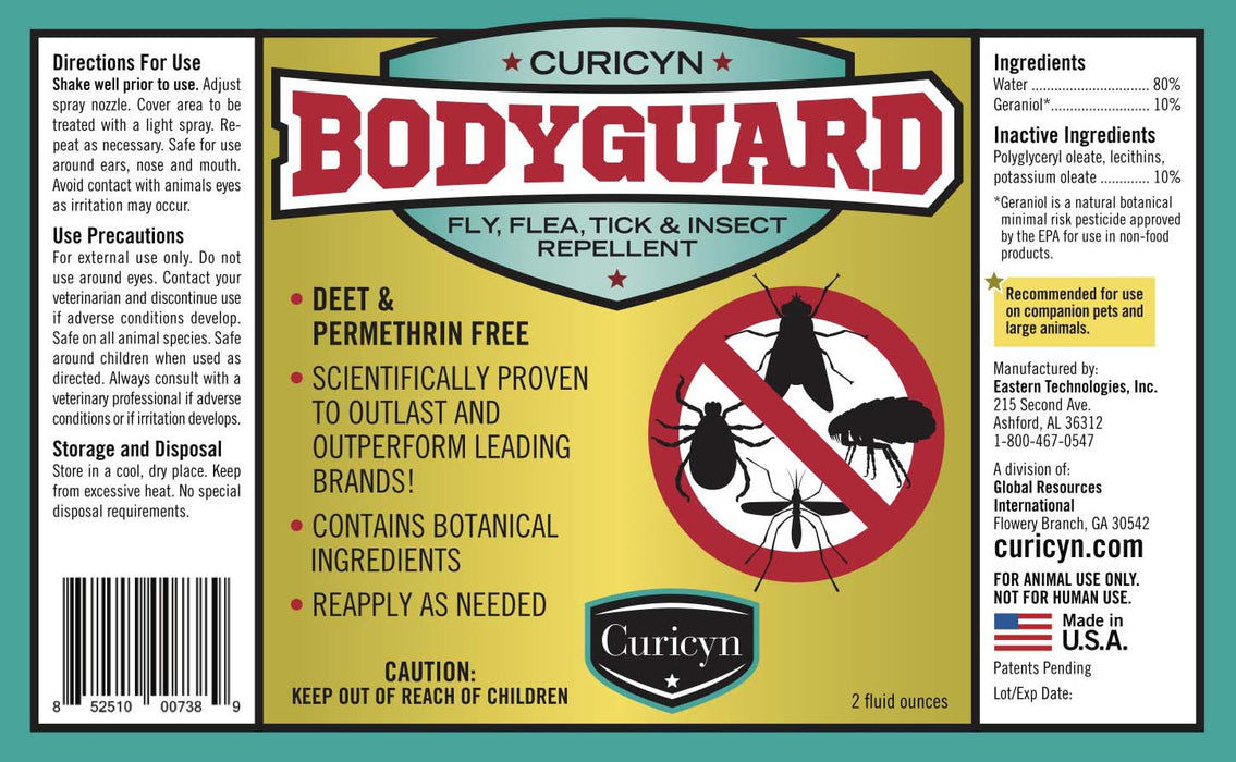 Curicyn's Bodyguard Fly, Flea, Tick & Insect Repellent — Jeffers