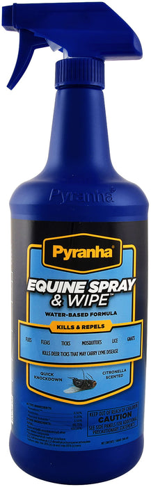 Pyranha Equine Spray & Wipe - Pyranha Equine Spray & Wipe, 32 oz  