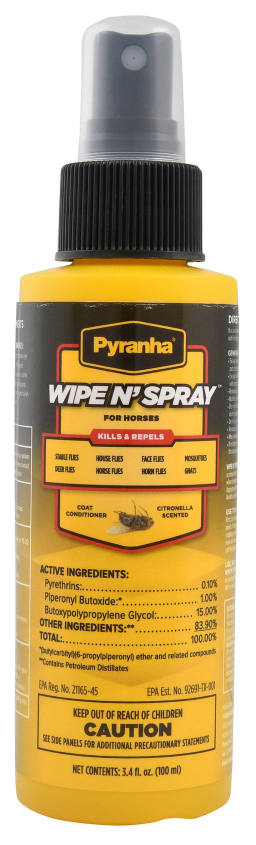 Pyranha Wipe N' Spray Fly Spray - 3.4 oz Pyranha Wipe N' Spray  