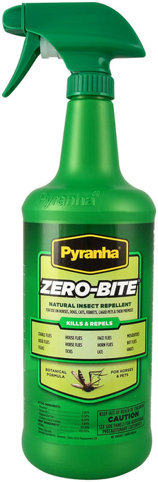 Pyranha Zero-Bite Natural Fly Spray - Pyranha Zero-Bite, 32 oz  