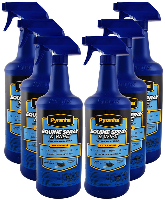 32 oz Pyranha Equine Spray N' Wipe, 6 pack -   