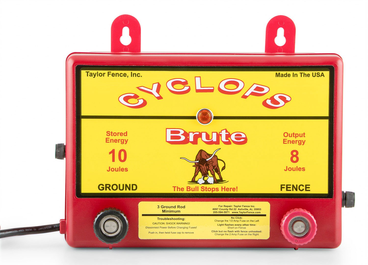 Cyclops Brute AC Fence Charger, 8 Joules — Jeffers