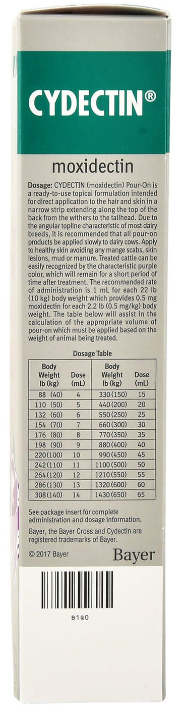 Cydectin Pour-On Dewormer for Beef & Dairy Cattle — Jeffers