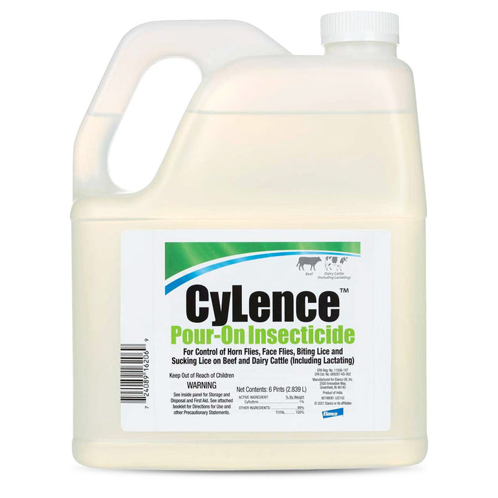 CyLence Pour - On Insecticide & Gun – Cyfluthrin Fly & Lice Control for Beef & Dairy Cattle - CUJ2 - 96 oz Insecticide - 2