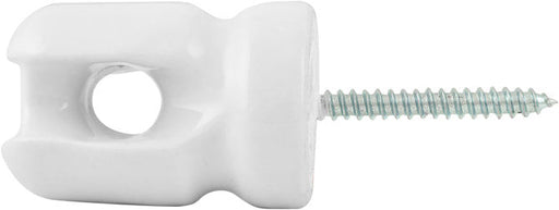 Porcelain Insulator & Lag Bolt Combination - Porcelain Insulator w/ Lag Bolt, Heavy-Duty  