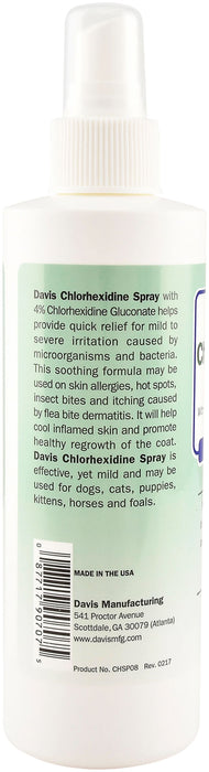 Davis 4% Chlorhexidine Spray, 8 oz -   