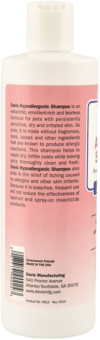 Davis Hypoallergenic Shampoo for Dogs and Cats - Hypoallergenic Shampoo, 12 oz  