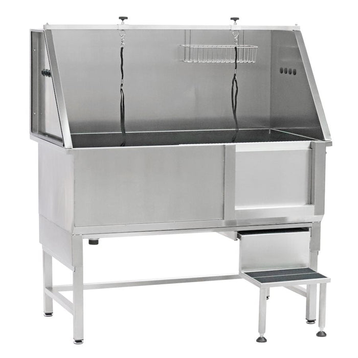 Davis Professional Stainless Steel Bathing Tub for Dogs - DDNM - 53"H x 27.5"W x 50"L - 2