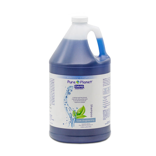 Davis Pure Planet Natural Coat Brightening Shampoo for Dogs, Cats, Puppies & Kittens – Soap - Free, pH Balanced with Optical Brighteners & Nourishing Oils - DDMW - Blue - Gallon - 3