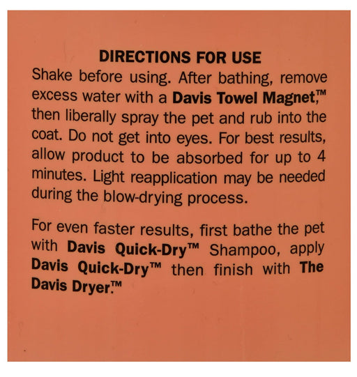 Davis Quick - Dry Spray - Jeffers - Animal & Pet Supplies > Pet Grooming