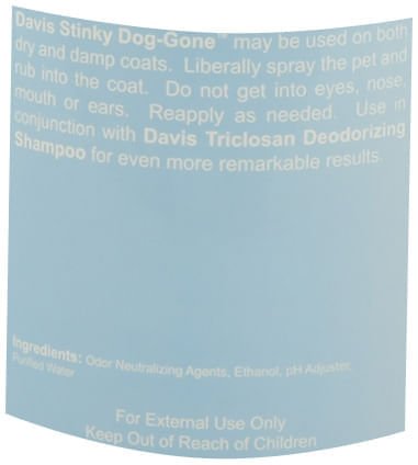 Davis Stinky Dog - Gone (Powerful Pet Deodorizer) Spray, 16 oz with Sprayer - Jeffers - Animal & Pet Supplies > Pet Odor & Stain Removers