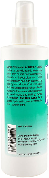 Davis Pramoxine Anti-Itch Spray, 8 oz -   