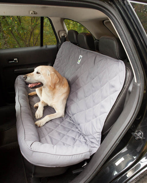 Back Seat Protector with Headrest for Dogs - Gray  