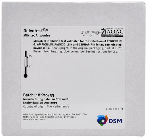 Delvotest Mini P Milk Test - GBA1 - 25 Tests - 1