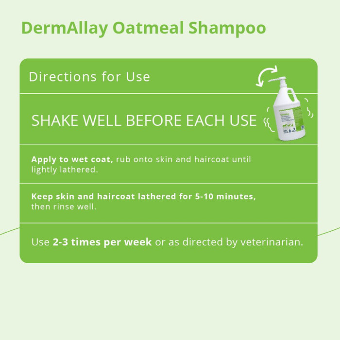 DermAllay Oatmeal Shampoo for Dogs, Cats & Horses - 013DP-0017 - Gallon - 11