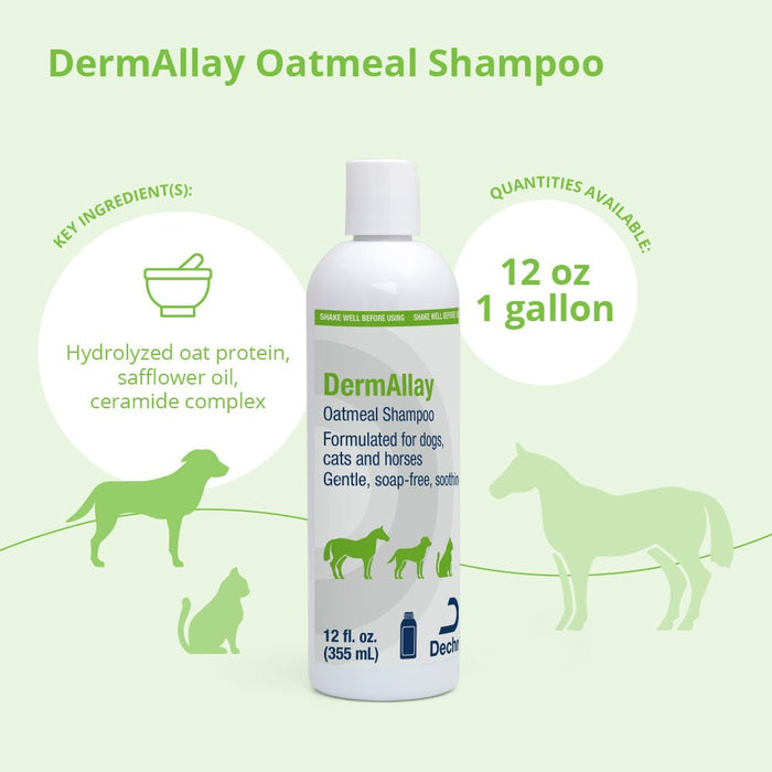 DermAllay Oatmeal Shampoo for Dogs, Cats & Horses - 013DP-0057 - 12 oz - 4