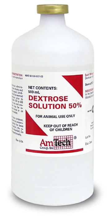 Dextrose 50% Injection, USP, 500 mL - Jeffers - Animal Health & Wellness > Vitamins & Supplements