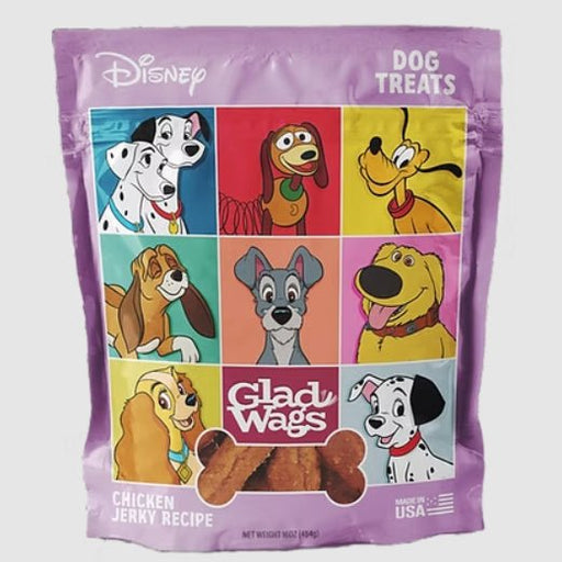 Disney Glad Wags Chicken Jerky Dog Treats – Real Chicken, Grain - Free, Healthy Soft Jerky Snacks, Made in USA - PH3X - 16oz - 1