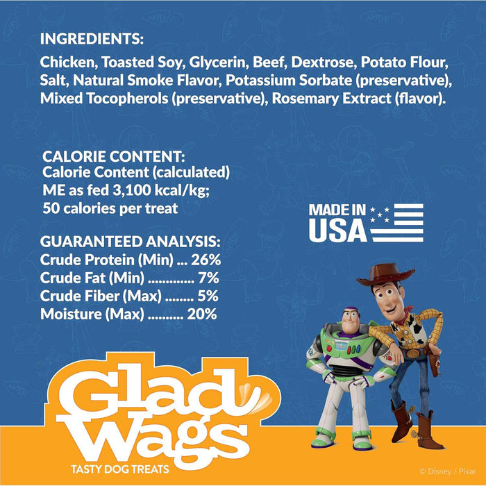 Disney Glad Wags Dog Treats  Chicken, Beef, Turkey & Pork Homestyle Jerky, Grain - Free, 12 oz, Made in USA - PH3S - Meat & Potatoes - 12 oz - 11