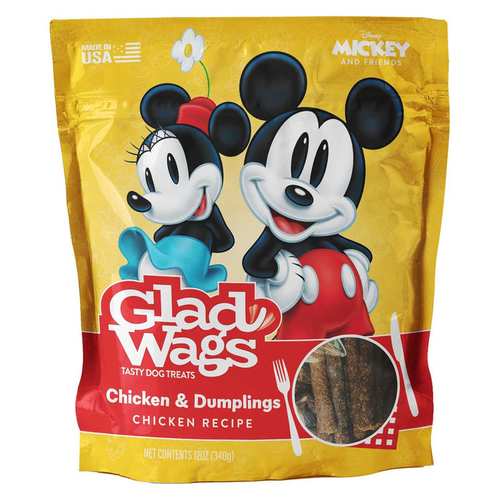 Disney Glad Wags Dog Treats  Chicken, Beef, Turkey & Pork Homestyle Jerky, Grain - Free, 12 oz, Made in USA - PH3U - Chicken & Dumplings - 12 oz - 21