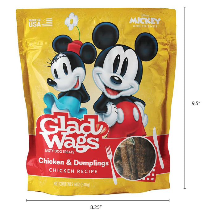 Disney Glad Wags Dog Treats  Chicken, Beef, Turkey & Pork Homestyle Jerky, Grain - Free, 12 oz, Made in USA - PH3U - Chicken & Dumplings - 12 oz - 26