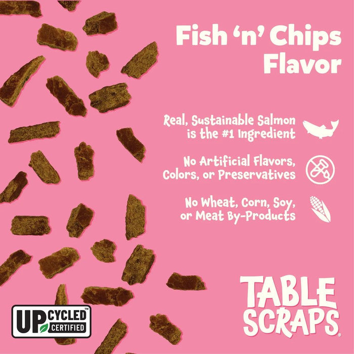 Disney Table Scraps Upcycled Cat Treats, 3 oz  Grain - Free, Natural, Made in USA - PH3H - Fish 'n' Chips - 3 oz - 3