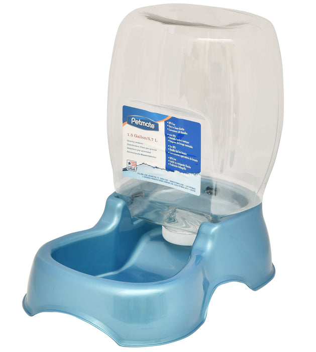 Petmate 1.5 Gallon Pet Cafe Waterer - Pearl Blue  