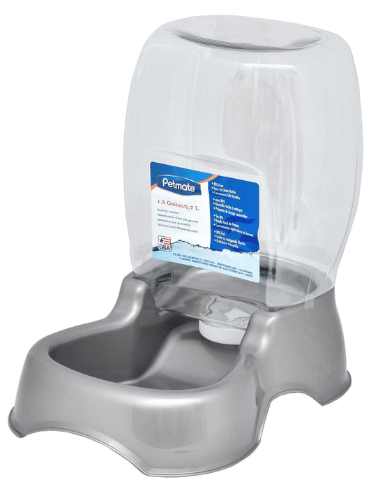 Petmate 3 Gallon Pet Cafe Waterer - Pearl Silver  