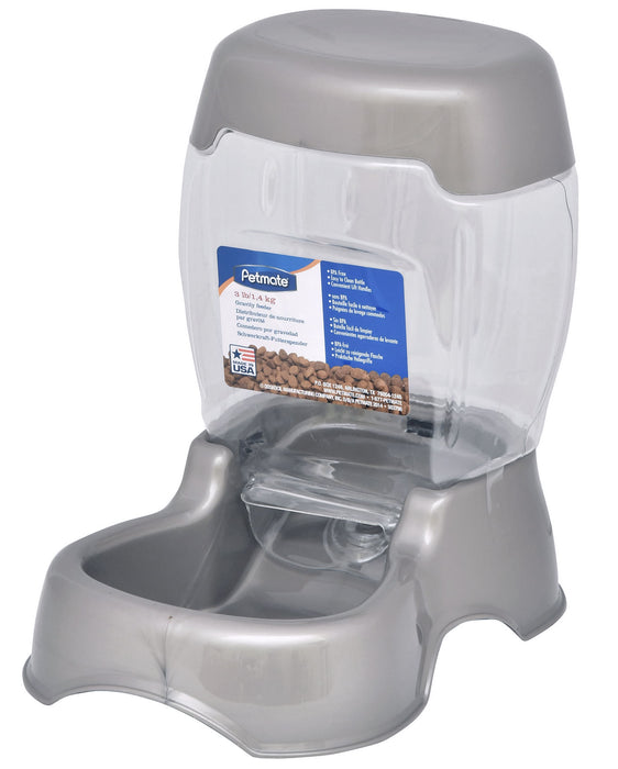 Petmate 3 lb Pet Cafe Feeder - Pearl Silver  