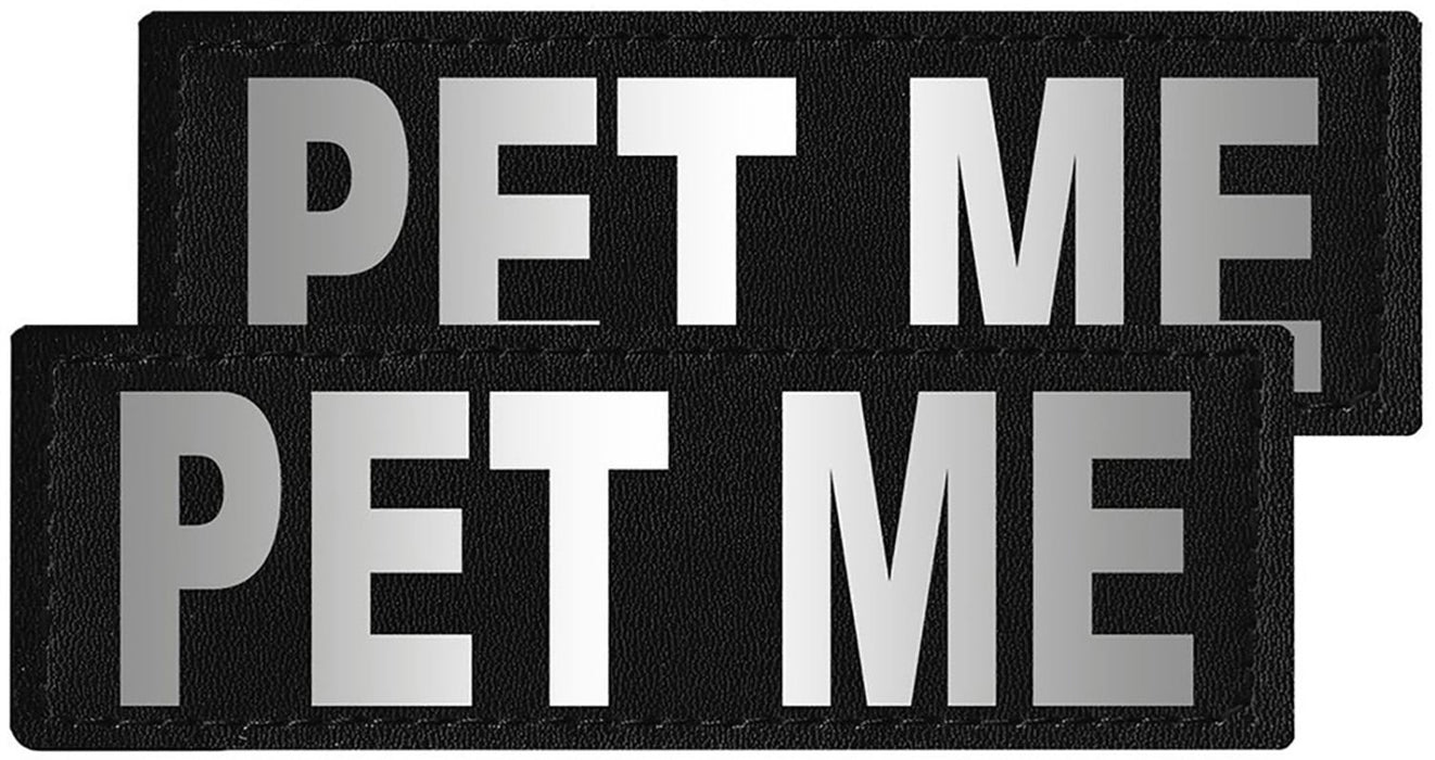 Reflective "Pet Me" Patches, Set of 2 - C  