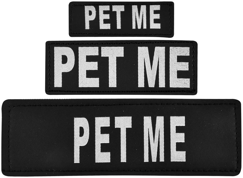 Reflective "Pet Me" Patches, Set of 2 - A  