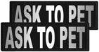 Reflective "Ask To Pet" Patches, Set of 2 - A  