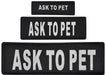 Reflective "Ask To Pet" Patches, Set of 2 - A  