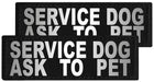 Reflective "Service Dog Ask To Pet" Patches, Set of 2 - A  