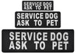 Reflective "Service Dog Ask To Pet" Patches, Set of 2 - A  