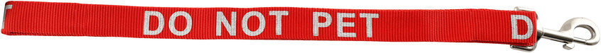 Reflective Print "Do Not Pet" Leash - Red  